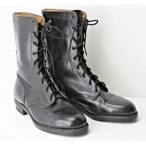 VTG. BF Goodrich Boots Army Sz 7.5 Black Goodyear Military Combat Y2K
